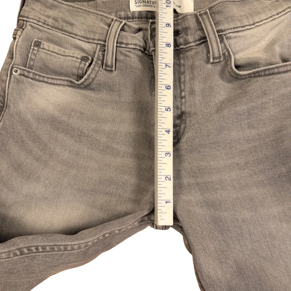 Signature Levi Strauss S37 Slim Mens Grey Denim Jeans 28x28‎